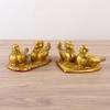 Enfeites de patos-mandarim de cobre latão coração com coração patos-mandarim enfeites de casa casamento suprimentos de casamento patos-mandarim de cobre atacado