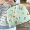 Caramelo suave osito marrón pequeño bolsa de cosméticos linda gran capacidad bolsa suave para lavar acolchada de algodón bolsa de almacenamiento para artículos varios bolso de mano