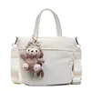 Bolsa de Mão Simples de Tecido de Nylon Coreano para Mulheres Moda Verão Leve Bolsa Saco Versátil para Ombro e Transversal