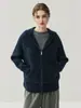 Estilo Designer! Jaqueta Elegante de Caxemira Feminina Outono e Inverno Cardigã Feminino com Capuz e Bolso com Zíper Suéter de Caxemira Engrossado