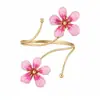 Pulsera de brazo metálica vintage europea y americana con goteo de aceite floral, pulsera transfronteriza dulce y elegante, joyería exagerada de nicho de alta gama