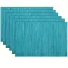 Mantel Geométrico Negro, Rectangular con Patrón de Lino Textura de Bambú Poliéster Lavable, Impermeable y a Prueba de Aceite