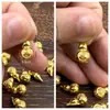Lingote Pequeño de Oro Arena Sólido Realista Mini Aleación Brillante Adorno de Lingote Pequeño Regalo Estilo Chino Lingote de Oro Arena