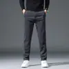 Pantalones Casuales de Moda para Hombre Lyocell Lujo Accesible Rectos Ajustados para Hombre Primavera y Otoño Nuevos