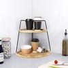 Estante de madera vertical para almacenamiento en mostrador de baño de varias capas, estante cosmético de madera, estante de almacenamiento de madera para baño, estante de madera para mostrador de baño
