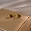 Pendientes Retro Ojo de Tigre Maillard Forma de C Nicho Moda de Alta Gama Diseño Único Pendientes Pendientes de Otoño e Invierno
