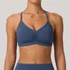 Sujetador de Yoga Ajustado con Escote en V de Venta Caliente Transfronterizo para Mujer, Sujetador Deportivo a Prueba de Impactos y de Soporte, Sujetador de Secado Rápido para Correr y Fitness con Hermoso Diseño de Espalda