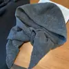 Cachecol de outono e inverno, novo estilo de aquecedor de pescoço com capuz feminino, xale de tricô, gorro de tricô, balaclava