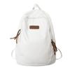Mochila Escolar de Lona Lavada para Hombre Estilo Coreano Retro Color Sólido ins Estilo Universitario Mochila para Estudiante de Secundaria Estudiante Universitario
