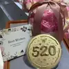 Moneda de Oro 50mg Oro Puro 999 Oro Éxito en Examen Mamá Te Amo Feliz Cumpleaños Día de San Valentín 520 Regalo