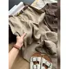 Fabricante mayorista en stock: Pantalones casuales rectos para mujer, color café con leche, de cintura alta, adelgazantes, con caída, transpirables, para el día a día