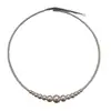 Collar de perlas degradadas grande y pequeño, cadena para la clavícula de lujo ligero de nicho para mujer 2026, accesorio de cadena para suéter, cadena de sonrisa