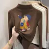 Camiseta de manga larga gruesa para niñas, nueva colección otoño/invierno 2026, capa base de forro polar cepillado, top interior cálido para niñas