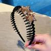 Nueva diadema de estrella de cinco puntas, artefacto para terminar el cabello roto, horquilla con diamantes de imitación, diadema flocada, accesorios para el cabello para lavarse la cara, clip para tocado