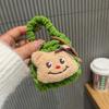 Bolsa de Moedas de Tricô Feita à Mão Bolsa para Fone de Ouvido Bluetooth Capa Protetora Bolsa de Armazenamento de Fone de Ouvido de Urso de Pelúcia Desenho Animado Bolsa