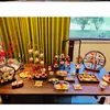Soporte de Exhibición de Mesa de Postres Estilo Chino, Bandeja de Mesa para Compromiso y Boda, Estante Decorativo, Decoración de Boda, Soporte para Pasteles de Hora del Té