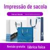Impressão de Bolsa de Mão para Presente, Roupas Masculinas e Femininas, Design de Sacola de Papel com Logotipo, Fabricante de Sacolas de Papel Kraft Branco de Alta Qualidade