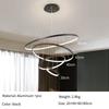 Suministro Exclusivo Transfronterizo Lámpara Colgante LED Circular de 3 Niveles Moderna Lámpara Colgante Circular de Tres Niveles