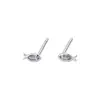 Pendientes de Plata de Ley S999 para Niños Peces Pequeños Divertidos Gato Pequeño Cierre de Rosca Recto Lindos Dulces Estilo Coreano Frescos Exquisitos Pendiente Venta al por Mayor