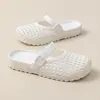 Sandalias de Punta Cerrada Estilo Nuevo para Verano, Zapatos Tejidos Antideslizantes para Mujer con Suelas Suaves, Huecos y Transpirables, Adecuados para Uso Diario Casual