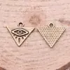 14X13Mm 0.9g Multicolores DIY Aleación Accesorios Material Popular Europeo y Americano Triángulo Ojo Colgante