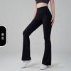 Calças Boca de Sino de Yoga Nf Lycra Tamanho Único T-Free para Mulheres Cintura Alta Levanta Bumbum Roupa de Yoga Nude Fitness Calças de Yoga Micro-Flare