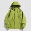 Chaqueta Cortavientos para Exteriores Estilo Americano Chaqueta Impermeable para Hombre Primavera y Otoño Holgada Funcional Cremallera Oblicua Traje de Montañismo Chaqueta Deportiva