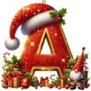 Nuevas Letras Planas de Navidad con Gorro Rojo Decoración Colgante para Árbol de Navidad Colgante Personalizado