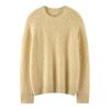 Suéter de Cachemira para Mujer 100% Cachemira Pura Hilo Grueso Casual Holgado Moda Casual Cuello Redondo Jersey Suéter Tejido