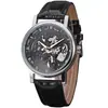 Reloj mecánico de venta caliente transfronteriza, ganador, moda casual retro para hombre, reloj romano hueco, reloj mecánico manual