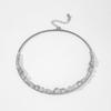 Collar de Cadena de Garra Moda Lujo Ligero Personalizado Nicho Novia Brillante Cristal Adornado Collar de Alta Gama Europeo y Americano para Mujer