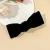 Grampo de Cabelo com Laço Simples de Veludo Estilo Japonês Feminino Doce Elegante Grampo de Cabelo Menina Fofa Vintage Versátil Lateral Acessórios de Cabelo