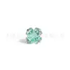 Titanium F136 Titanium Alloy Four-Leaf Clover Zircon Earrings Gradient Lucky Clover Ear Bone Studs G23 Titanium Piercing Jewelry