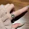 Atacado do fabricante Xiaohongshu anel de renda de cabaça de jade de água natural com incrustação de prata s925, novo design de moda estilo chinês