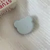 Pinza para el pelo de oso de acetato con letras repujadas estilo coreano, pinza de pico de pato lateral suave y delicada, accesorio para el pelo de princesa dulce, pinza para el flequillo