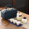 Juego de Té de Viaje Portátil al Por Mayor Juego de Té Kung Fu para Exterior Taza Rápida Vacaciones Regalo Chino de Negocios Logotipo