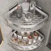 Alumínio Espacial Sem Perfuração Banheiro Prateleira de Banheiro Triângulo Vaso Sanitário Montado na Parede Lavatório Rack de Armazenamento de Canto de Banheiro