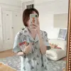 Pijama de Mujer Verano Estilo ins Dibujos Animados Nueva Llegada Lindo Estudiantes Casual Manga Corta Pantalones Cortos Ropa de Casa para Mujer