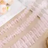 Encaje de poliéster de gasa con pliegue central, floral, empaque para hornear, accesorios de decoración de bodas, directo de la fábrica de origen, en stock, listo para enviar