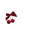 Accesorios para el cabello de cereza roja de Año Nuevo de alta gama Lazo de terciopelo Horquilla para el cabello Flequillo medio recogido para mujer Pequeña pinza Horquilla Tocado