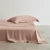 Lençol de cama premium de cor sólida Tencel de alta qualidade com 60 fios, específico para hotéis, lençol de seda gelada de peça única para o verão, para dormir sem roupa, lençol de cama de solteiro ou casal