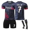 24-25 Edición Conmemorativa Patrón Dragón Real Madrid Uniforme de Fútbol Infantil 9 Mbappe 7 Pooh 11 Rodrigo 7 Pooh