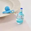 Mini Llavero Supermercado Botella de Resina Botella de Bebida en Miniatura Botella DIY Para Transmisión en Vivo Accesorios de Resina Joyería al por Mayor