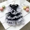 Roupas para Cachorro Transfronteiriças, Estilos Finos de Primavera e Verão, Vestidos de Princesa para Gatos, Vestidos de Renda Preta, Pequenos Animais de Estimação Feitos à Mão para Cães, Atacado