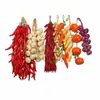 Pimiento Rojo Maíz Falso Ajo Cacahuetes Verduras Frutas Restaurante de Granja Patio Modelo Decoraciones Decoraciones de Cuerda Colgantes