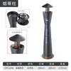 Pilar cenicero de acero inoxidable GPX-129 estilo europeo para colillas de cigarrillos Contenedor vertical para desechar colillas de cigarrillos para exteriores Cenicero de taza vertical para interiores
