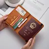 Porta-Passaporte Anti-Roubo Capa com Bloqueio Rfid Organizador de Documentos Porta-Cartão Bancário Porta-Crachá de Viagem Porta-Passaporte Anti-Roubo