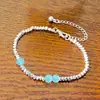 Pulsera de Cuentas de Colores y Plata Rota para Mujer Diseño de Nicho Pulsera Linda Dulce de Alto Nivel Chica Caliente Pulsera de Verano