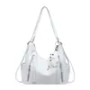Bolsa feminina de grande capacidade, nova moda outono 2026 bolsa transversal, bolsa de ombro casual, bolsa tote simples de ombro duplo