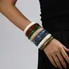 Pulsera redonda de resina de moda, de moda, de nicho, de venta caliente transfronteriza, joyería redonda de resina degradada al por mayor